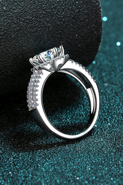 Sterling Silver Moissanite Ring