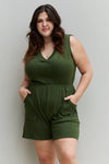 Forever Yours Romper in Army Green