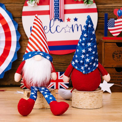Long Leg Gnome Ornaments With Pointed Hat Independence Day Decor