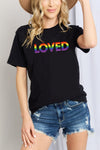 LOVED Colorful Graphic Cotton T-Shirt