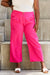 In The Mix Linen Pants in Hot Pink