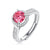 Pink Brilliant 1 Ct Moissanite Ring
