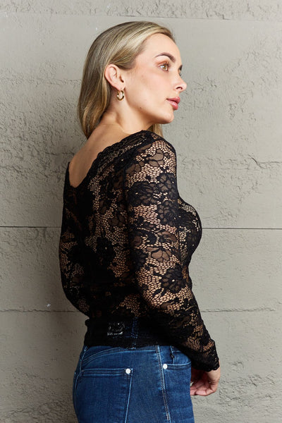Be Kind Lace Top in Black