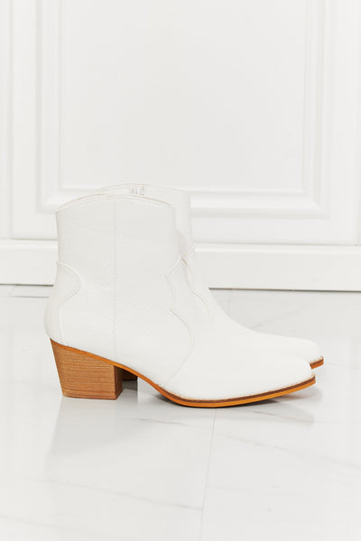 Watertower Western Ankle Boots in White
