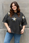 ODDI Full Size Printed Star Patch Detail Top