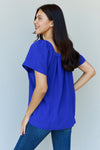 Keep Me Close Blouse in Royal