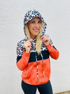 Leopard Color Block Hoodie