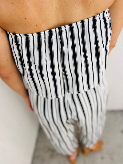 Sample Modern Stripes Sleeveless Jumpsuit