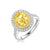 Canary Oval Moissanite Adjustable Ring