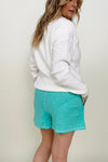 Zenana Contrast Stich Shorts with Pockets